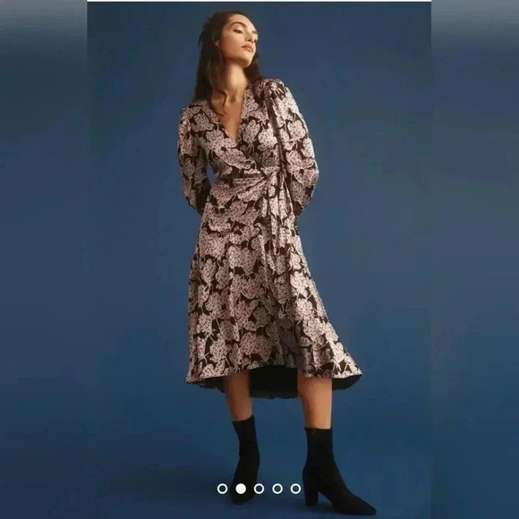 Caballero Floral Wrap Dress Size L - Picture 1 of 9